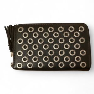 Black Urban Expressions vegan leather Ransom wallet with eyelet details